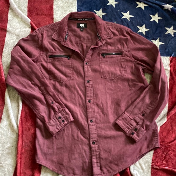 Rock & Republic Shirts Mens Rock Republic L Long Sleeve Dress Shirt